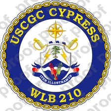 STICKER USCGC WLB 210 CYPRESS