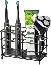 Urbanstrive 304 Stainless Steel Bathroom Toothbrush Holder Large, Black