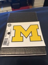 Michigan Wolverines University Static Cling Sticker/Decal. 3x4. Reusable