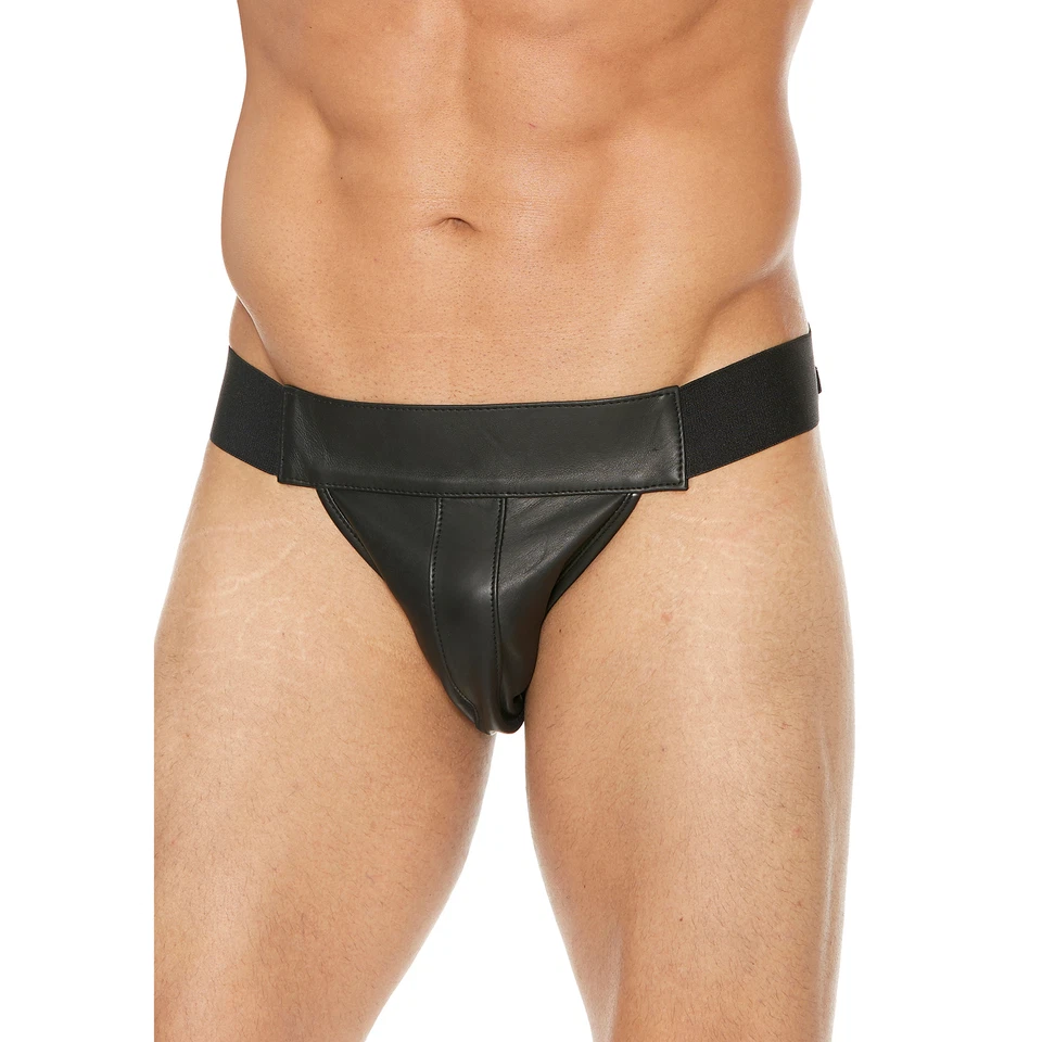 Lingerie Sexy Homme Jock en Cuir Plain - UOMO - Photo 1/1