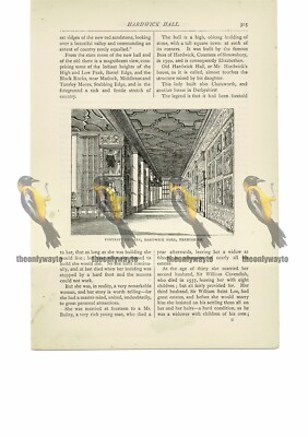 Hardwick Hall, Portrait Gallery, Derbyshire, Buchillustration (Druck), 1891