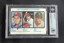 BOB BOONE 1973 TOPPS ROOKIE SIGNED AUTOGRAPHED CARD #613 BECKETT BAS AUTHENTIC