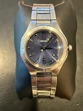 Seiko Lukia LK Ladies Analog Quartz Watch w Blue Dial - 7N82-0AX0 - New Battery