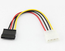 4 PIN IDE Molex To Serial 15 Pin SATA Power Adapter cable cord WL