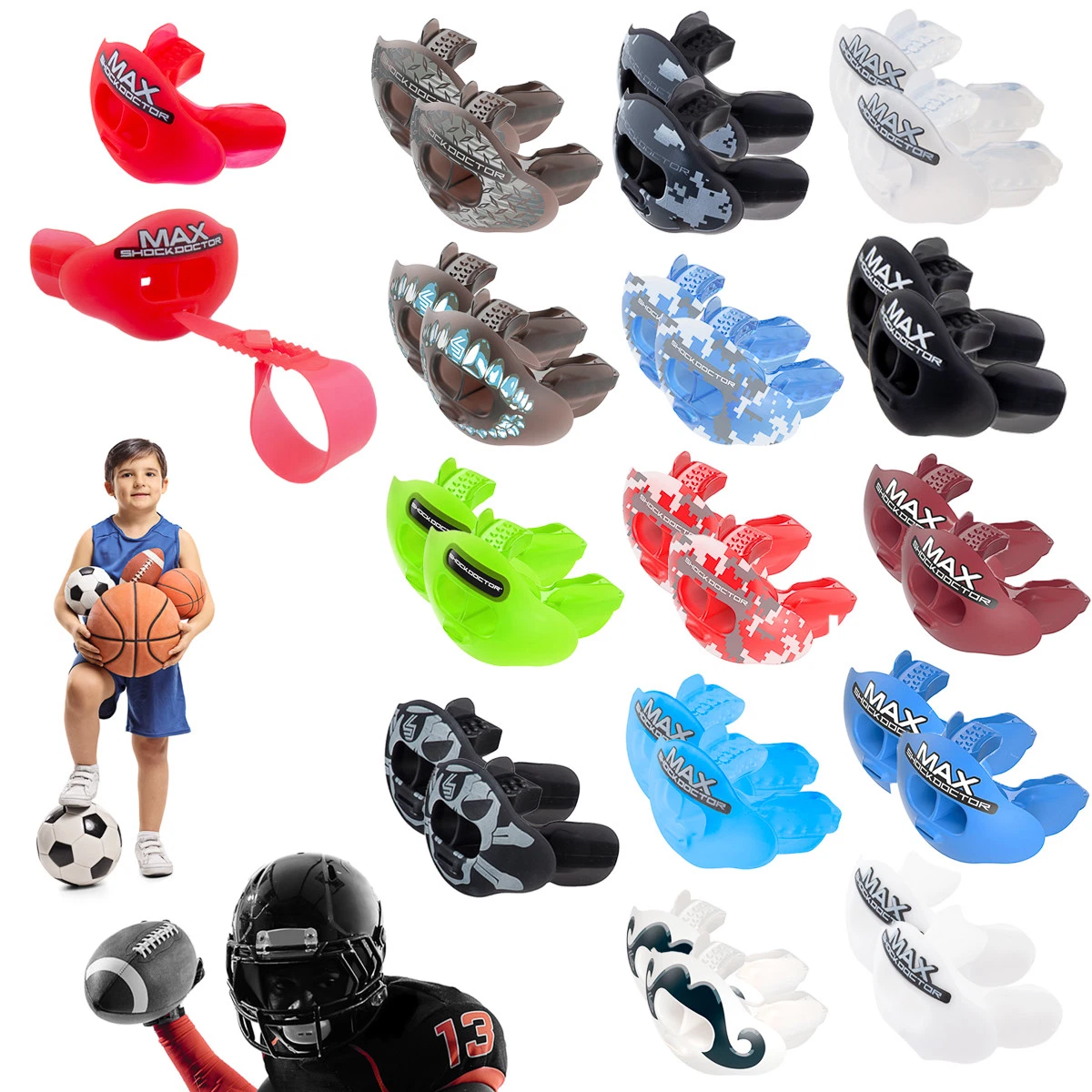 Black Lux Max AirFlow Football Mouthguard