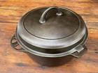 Griswold Cast Iron Dutch Oven with Matching Hinged Lid