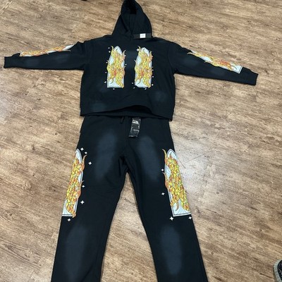 KDNK FLAME SWEATSUIT Size-XL