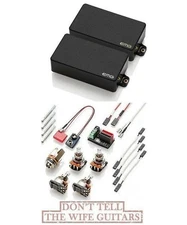 EMG ZW SET ZAKK WYLDE 81 + 85 BLACK HUMBUCKER ACTIVE PICKUPS SHORT SHAFT POTS