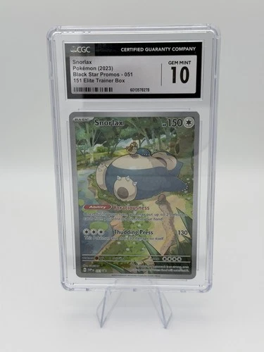 Snorlax Pokemon 2023 Black Star Promos 051 Elite Trainer Box CGC 10 GEM MINT