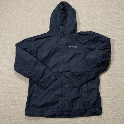 Columbia Jacke Herren Large schwarz wasserdicht Regenmantel Kapuze