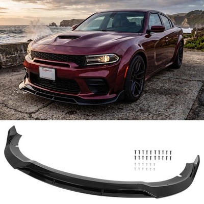 For 2015-2024 Dodge Charger SRT Style Front Bumper Lip Spoiler Splitter Body Kit