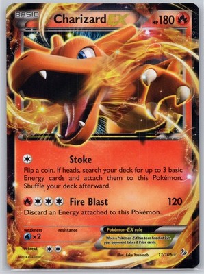 Charizard EX (11) 11/106 Ultra Rare XY - Flashfire Pokemon TCG LP