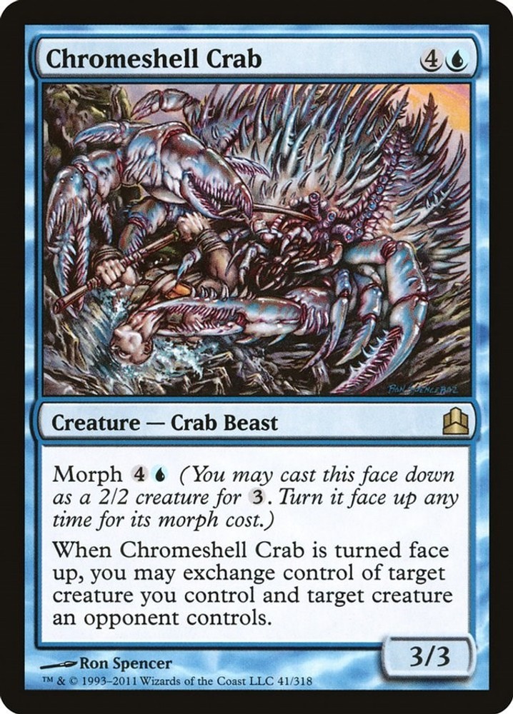 Chromeshell Crab - 41 - Commander - MTG
