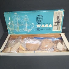 Mid-Century Modern Denmark Wasa Gustav II Adolfs Billing Boats Wood Model