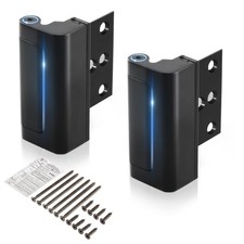 2 Pcs Home Security Door Reinforcement Lock Child Night Proof Black 800 lbs
