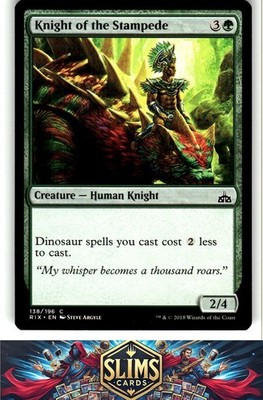 Magic the Gathering MTG Rivals of Ixalan Knight of the Stampede #138 Buy 2 Get 1