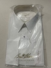Bill Blass Eveningwear White Tuxedo Shirt Size 16 1/2 32/33 Premier Pima Cloth