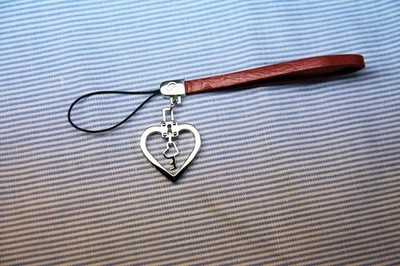 Telefonschlaufe ZOPPINI Herz mit Schlüssel, Valentinstag
