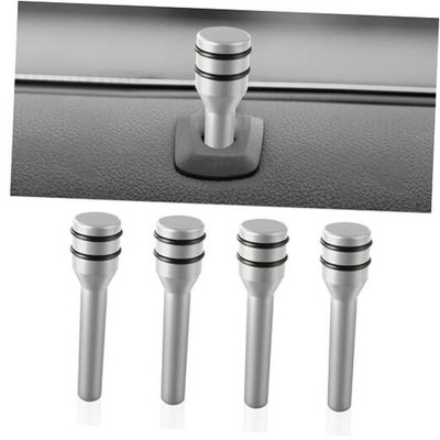 4PCS Car Door Lock Knobs, Automotive Door Lock Switches, 1.93'' x 0.47'' Silver