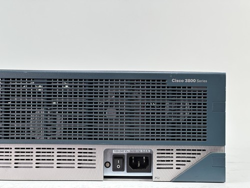 Cisco ISR 3845 Router 2x 1GbE 2x PSU 256MB RAM 64MB CF NM-1T3/E3 IPBase - Afbeelding 2 van 7