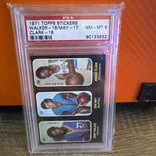 1971-72 Topps - Trios Stickers Archie Clark, Jimmy Walker, Don May #16-17-18