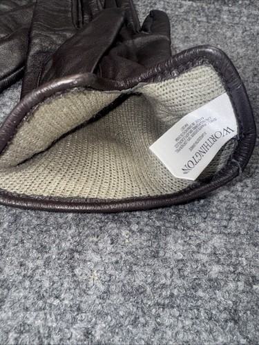 Guanti donna Worthington in pelle marrone taglia XL cinturino stampa leopardata - Foto 6 di 6