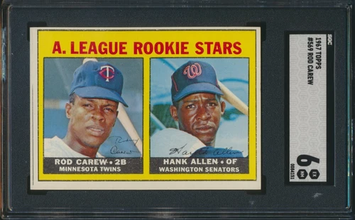 1967 TOPPS BASEBALL #569 ROD CAREW RC SGC 6 EX-MT HOF ROOKIE HIGH NUMBER