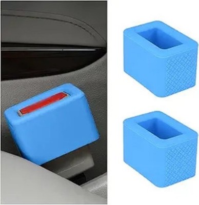 2PCS Car Seat Belt Buckle Holder, Silicone Easy Access Vehic Color: Light Blue