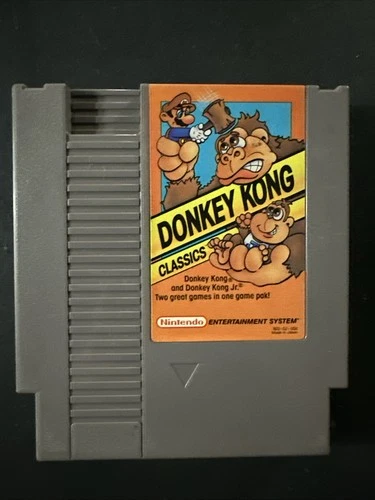 Donkey Kong Classics  Tested Nintendo NES 1988 -Authentic cart Sleeve Vintage 2