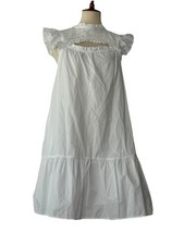 Old Navy Women's White Sleeveless Smocked Cutout Tiered Mini Dress Size Medium