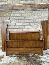French Handmade Quality 5’ Kingsize Oak Sleigh Bed Frame And So To Bed £3675Rrp