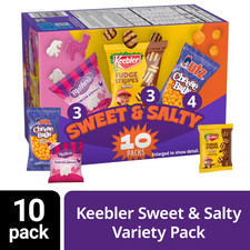 Keebler Sweet  Salty Variety Pack, 10-Count Box, Mother  s Circus, Keebler Fudge