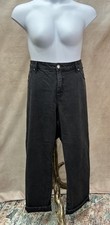 Ava  Viv Black High Rise 90's Straight Jeans Plus Size 20