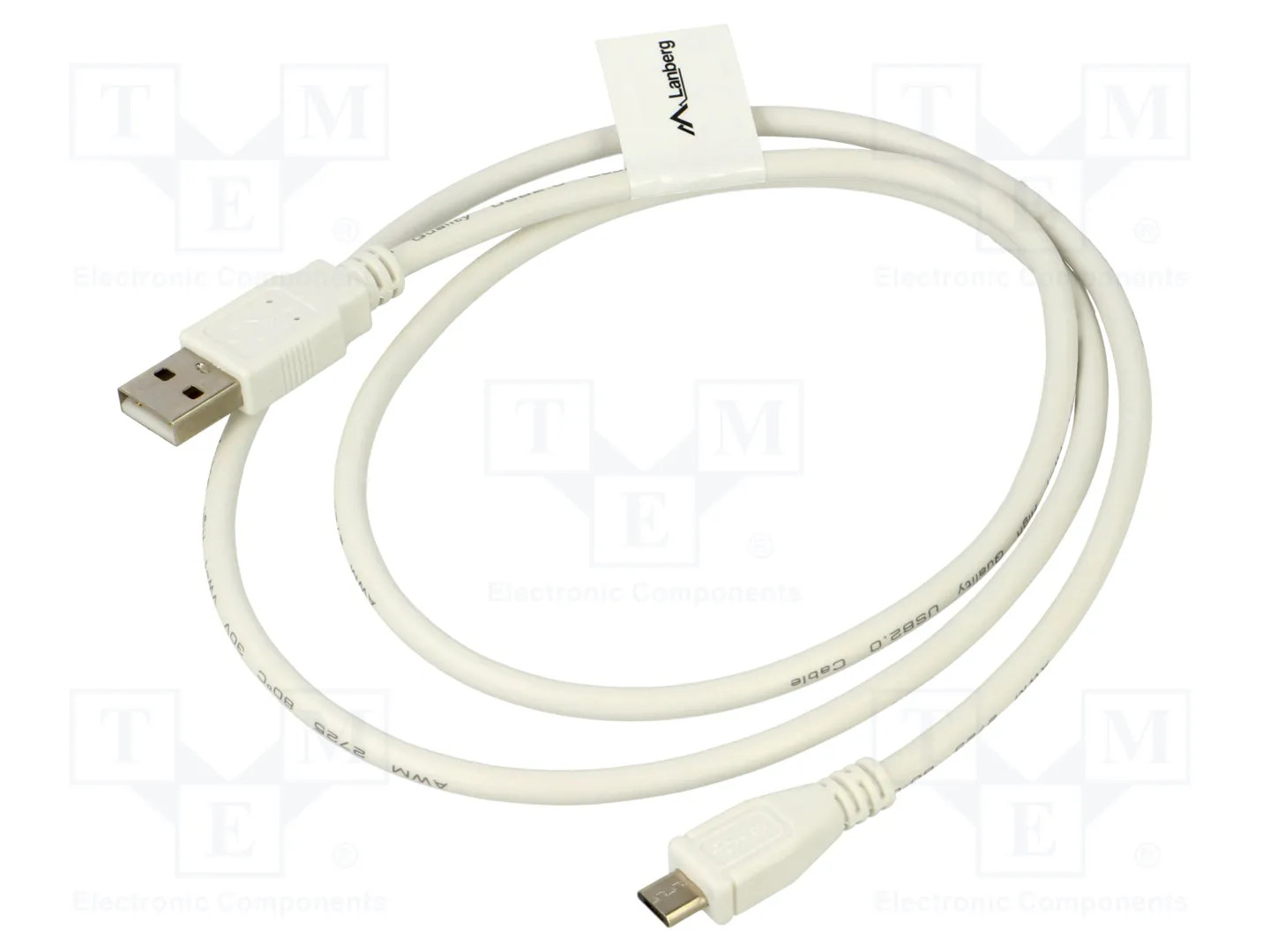 Lanberg Bianco Cavo Da Micro Usb A Usb 2.0 1 M - Immagine 2