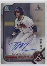 2022 Bowman Draft Chrome Pick Refractor 8/499 David McCabe #CDA-DM Auto 01mg