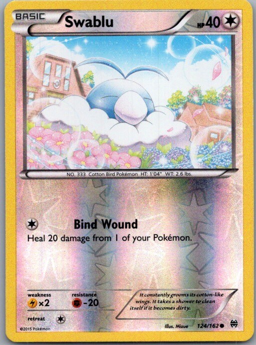 XY - BREAKthrough #124/162 Swablu Reverse Holo