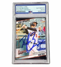 Dylan Beavers Signed Card Baltimore Orioles Autograph Auto Bowie Baysox PSA