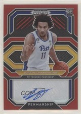 2021 Prizm Draft Picks College Penmanship Red 111/199 Justin Champagnie Auto 7m3