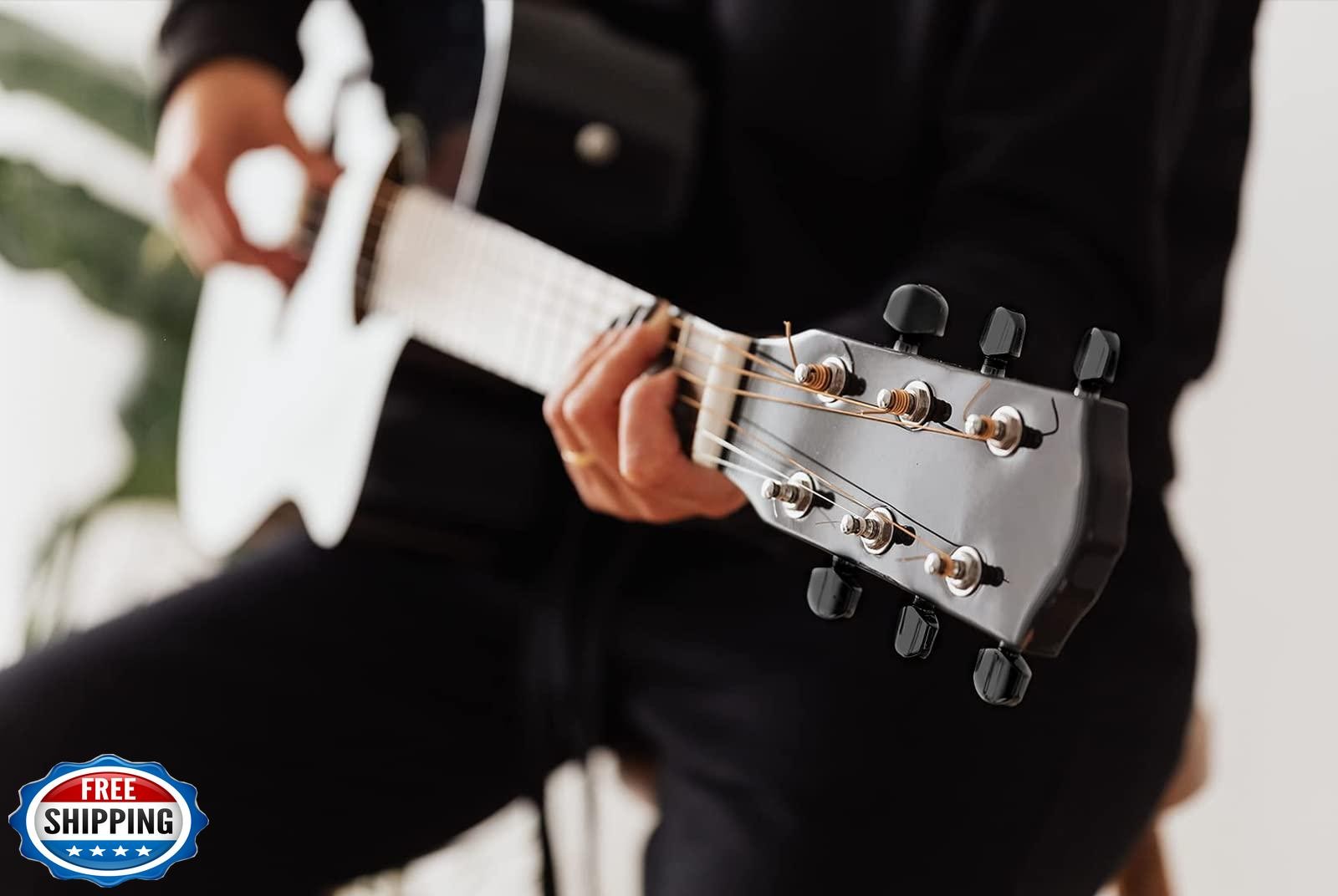 harpfeas 6PCS Metal Small Square Shape Guitar Tuning Peg Buttons,Tuning Key B