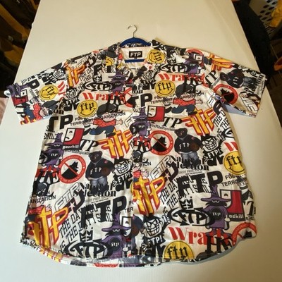 FTP All Over Button Up XXL Archive Logos GoodKill Shoot First FuckThePopulation