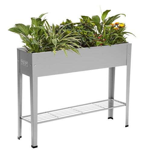 Raised Garden Bed, Garden Raised Planter Box with Legs, Galvanized Garden Pla...
