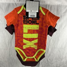 NWT NFL New Orleans Saints "SUPER BOWL LIX" Set 3 Bodysuits size 18M Retail 45