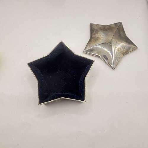 VTG USO Silver Plated Star Shaped Trinket Box Velvet Lined - Picture 6 of 12