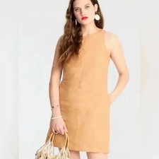 J. Crew Button-back linen shift dress Sz Small