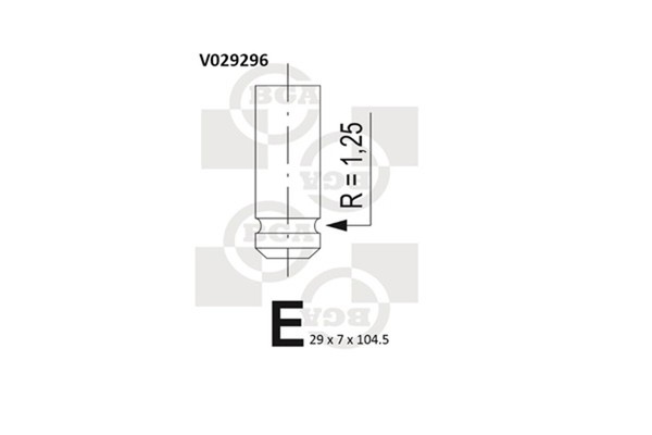 Auslassventil BGA V029296 FüR S83 CC T92 Kadett S93 Opel Combo Corsa Astra T85-image