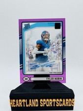 2024 Panini Clearly Donruss Purple Rookie Tyler Nubin #96 Auto (AU RC) /75 NYG