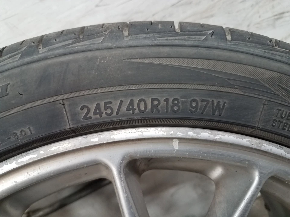 2006 Audi S4 B7 18” Alloy Wheel / Tire Set - * #2021 KK1 - Image 4 of 4