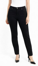 NEW w/ TAGS DG2 Diane Gilman Black Pull On Stretch Slim Pants Large Preppy city