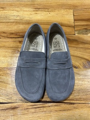 Earth Harmony EH Barefoot Loafers Shoes Stone Gray Nubuck Grounding Size 40