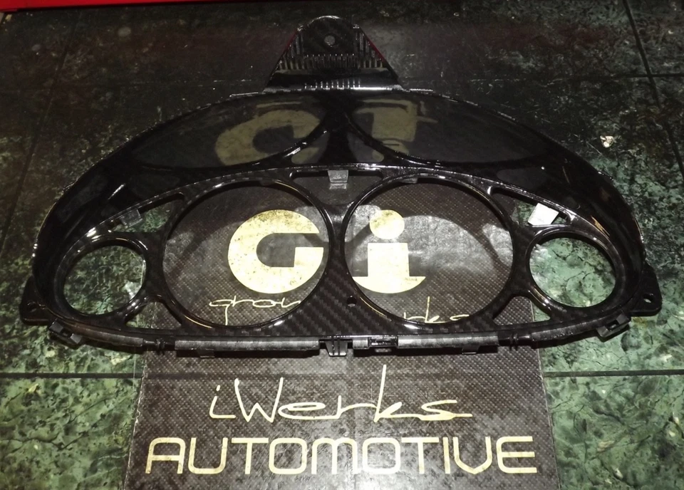 OEM+ 94-01 Acura Integra imitación fibra de carbono calibre racimo medidor visera conjunto GV Foto 2 de 4